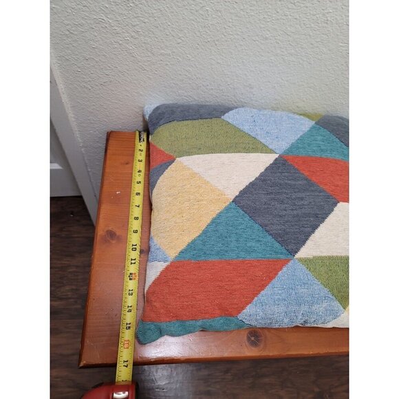 Colorful Geometric Pattern Throw Pillow Cover 18" x 18" Square Cushion Case - Picture 6 of 6